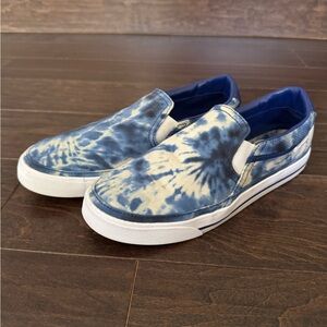 Nike Court Legacy Blue Tie-Dye Slip-On Sneakers men’s 8 good condition